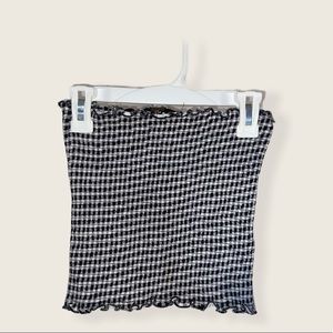 Black & White Checkered Harlow Tube Top